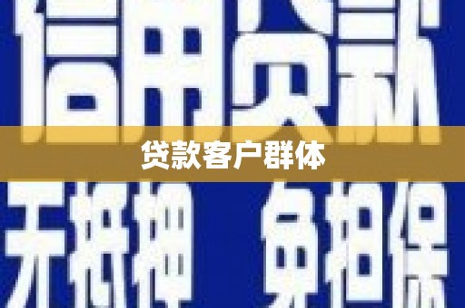 龙崎贷款客户群体