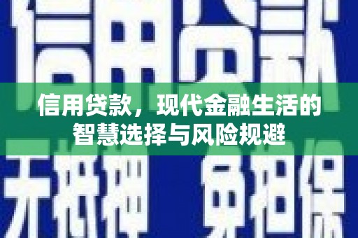 丹徒信用贷款，现代金融生活的智慧选择与风险规避