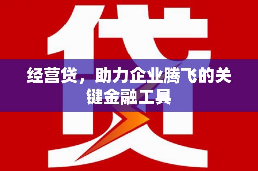 洪江经营贷，助力企业腾飞的关键金融工具