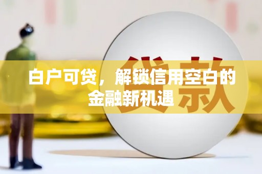 邗江白户可贷，解锁信用空白的金融新机遇