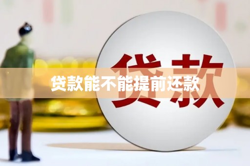 端州贷款能不能提前还款
