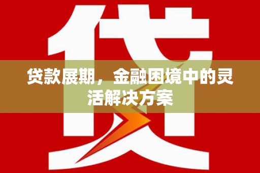 横山贷款展期，金融困境中的灵活解决方案