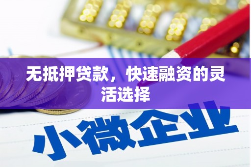 巍山无抵押贷款，快速融资的灵活选择