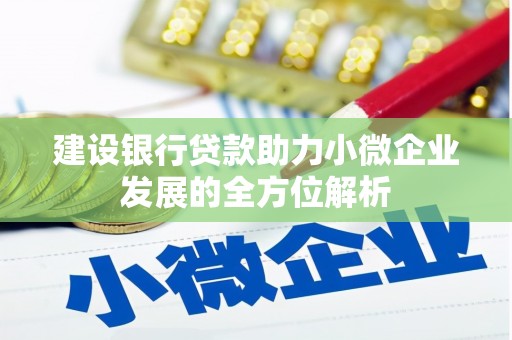 任城建设银行贷款助力小微企业发展的全方位解析